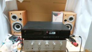 Panasonic SB-HD75 ２Way スピーカーの改造したネットワークの取り付け後、試聴中