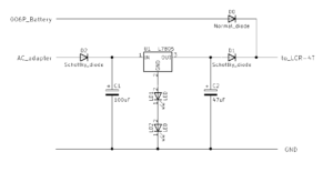 LCR-4TにACアダプターを接続する回路図